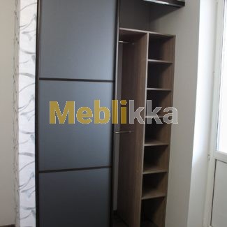шкаф-купе, зеркало графит, встроенная мебель