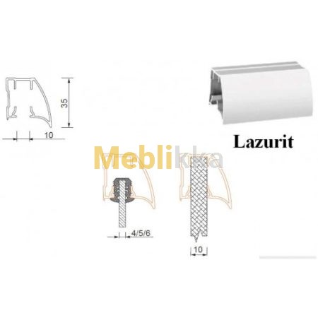 Профиль вертикальный Lazurit 2750 раздвижная система для шкафа Харьков