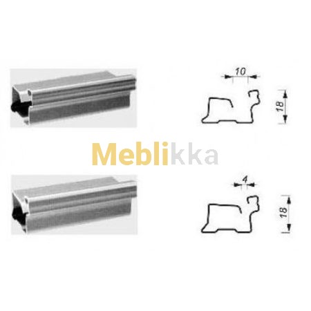 Профиль вертикальный Standart 2750  раздвижная система Komandor для шкафа Харьков  