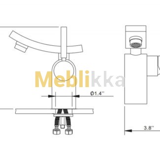 Купить смеситель для ванной комнаты Unicus KEF-14302CH от производителя Kraus хорошего качества недорого