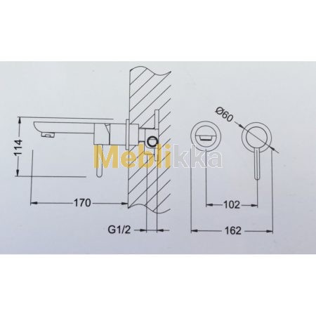 Купить смеситель для ванной комнаты  ICON KEF-15307CH от производителя Kraus недорого Харьков, Украина